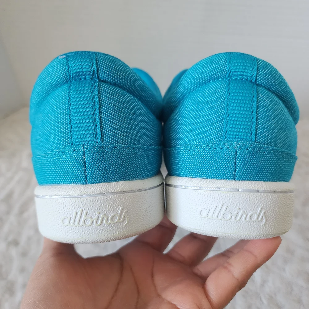 Allbirds Women's Canvas Pacers Sneakers Sz 8 Thrive Teal Clarity Blue